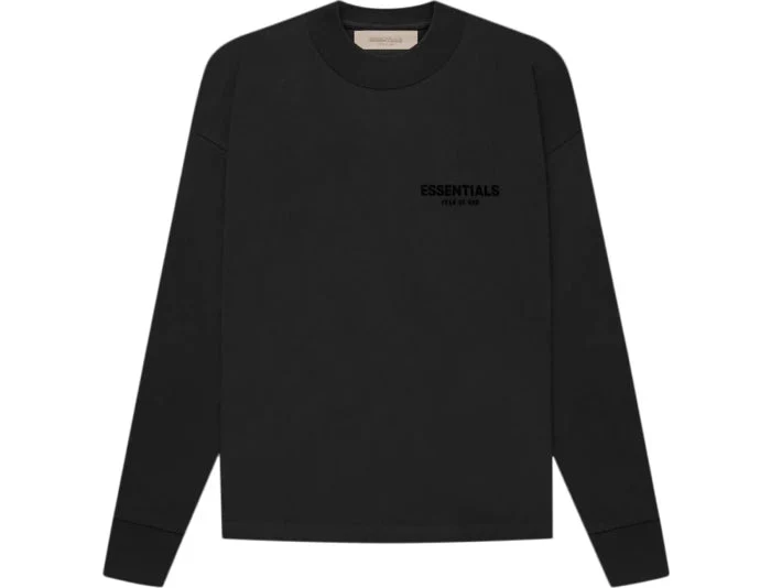 Fear of God Essentials Long-Sleeve Tee 'Core Black' (SS22)