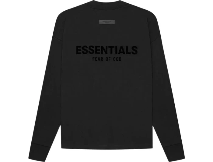 Fear of God Essentials Long-Sleeve Tee 'Core Black' (SS22) - Image 2