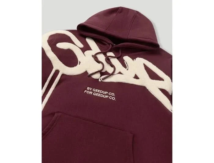 Geedup Handstyle Hoodie "Maroon" - Image 2