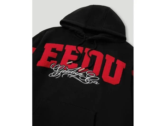 Geedup Team Logo / Handstyle Hoodie "Black Red" - Image 2
