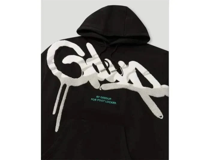 Geedup x Foot Locker Handstyle Hoodie "Black White Grey" - Image 2