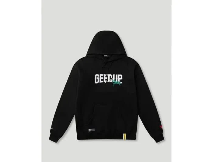 Geedup x Foot Locker Play For Keeps Hoodie "Black Turbo Green" - Image 3
