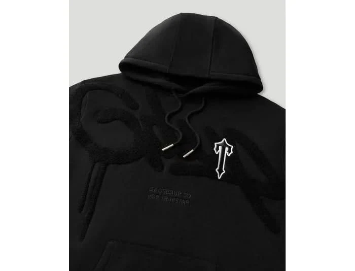 Geedup x Trapstar Handstyle Irongate T Hoodie Black - Image 2