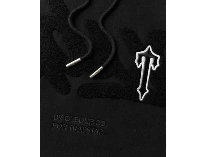 Geedup x Trapstar Handstyle Irongate T Hoodie Black - Image 3