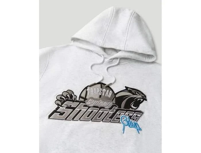 Geedup x Trapstar Sydney Shooters Hoodie White Marle - Image 2