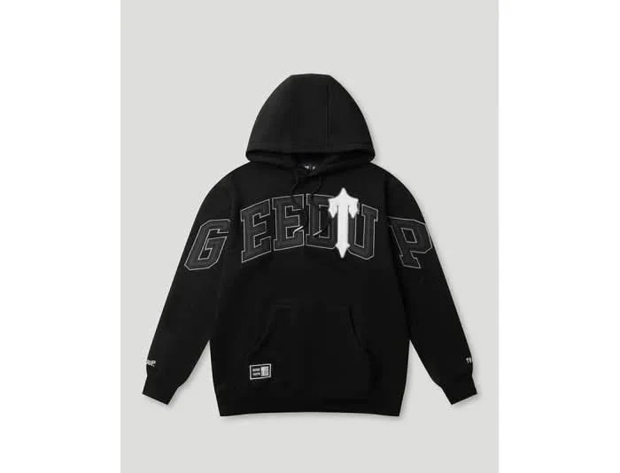 Geedup x Trapstar Team Logo Irongate T Hoodie Black White
