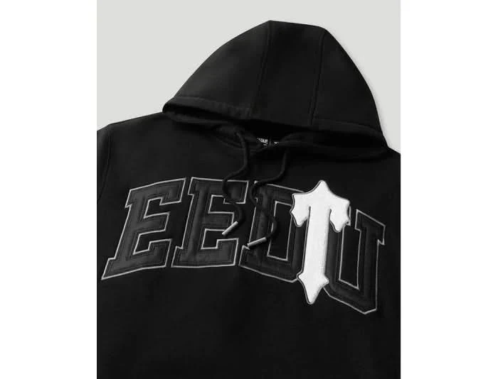 Geedup x Trapstar Team Logo Irongate T Hoodie Black White - Image 2