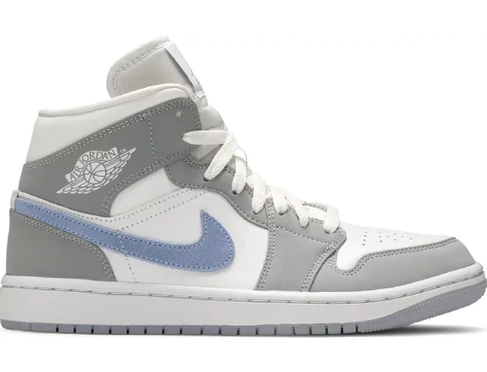 Nike Air Jordan 1 Mid 'Wolf Grey Aluminum' Women's