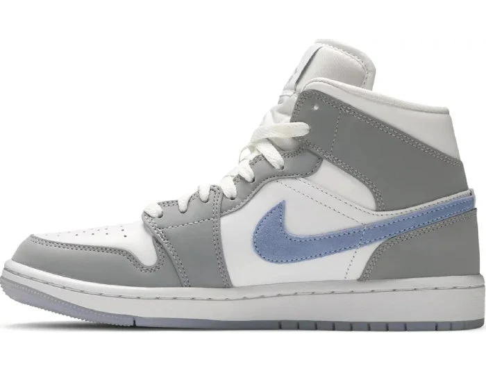 Nike Air Jordan 1 Mid 'Wolf Grey Aluminum' Women's - Image 2