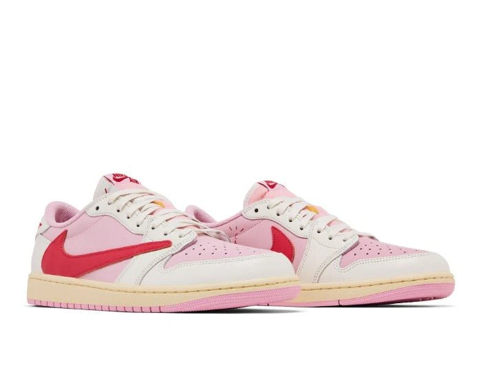 Nike Travis Scott x Air Jordan 1 Retro Low OG 'Sail Tropical Pink' - Image 8