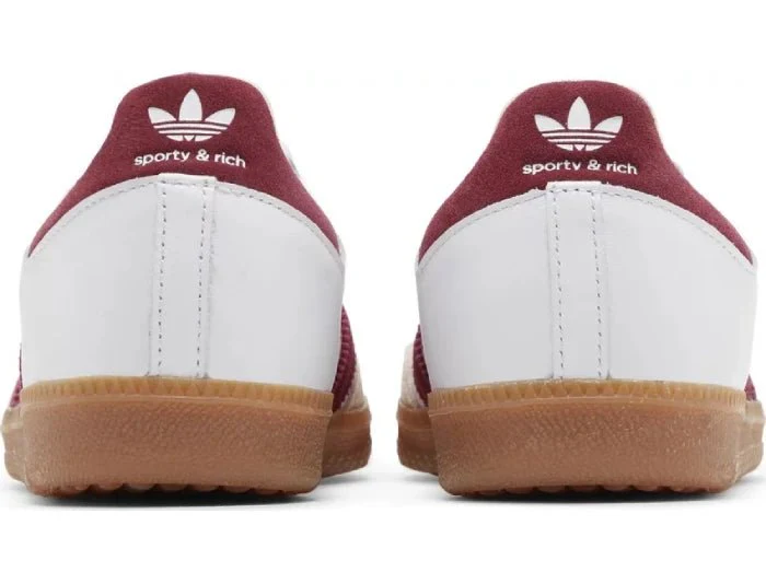 Adidas x Sporty & Rich Samba OG 'White Core Burgundy' - Image 4