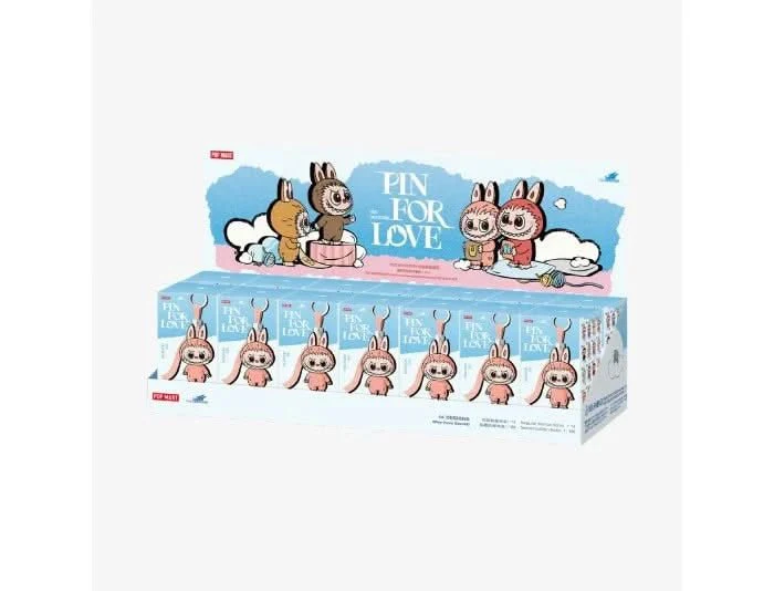 Pop Mart Labubu The Monsters Pin for Love Series Vinyl Plush Pendant (N-Z) Sealed Case (14 Blind Box)